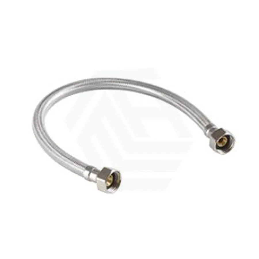 460mm Flexible Toilet Connector Hose Polymer Braided & PVC Inner Tube