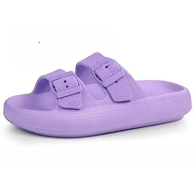 Adjustable Double Buckle Sandals