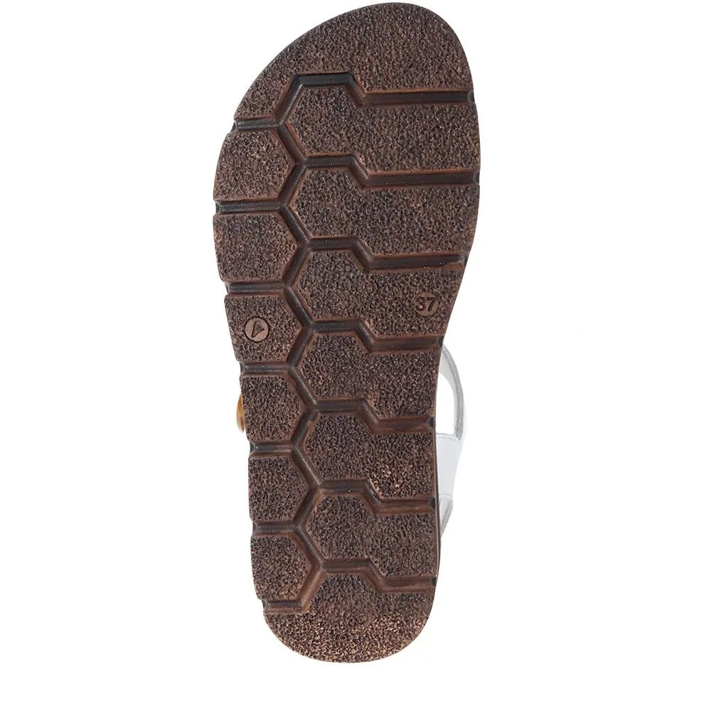 Adjustable Leather Sandals  - LUCK39017 / 326 151