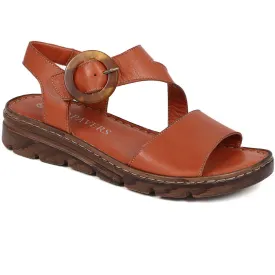 Adjustable Leather Sandals  - LUCK39017 / 326 151
