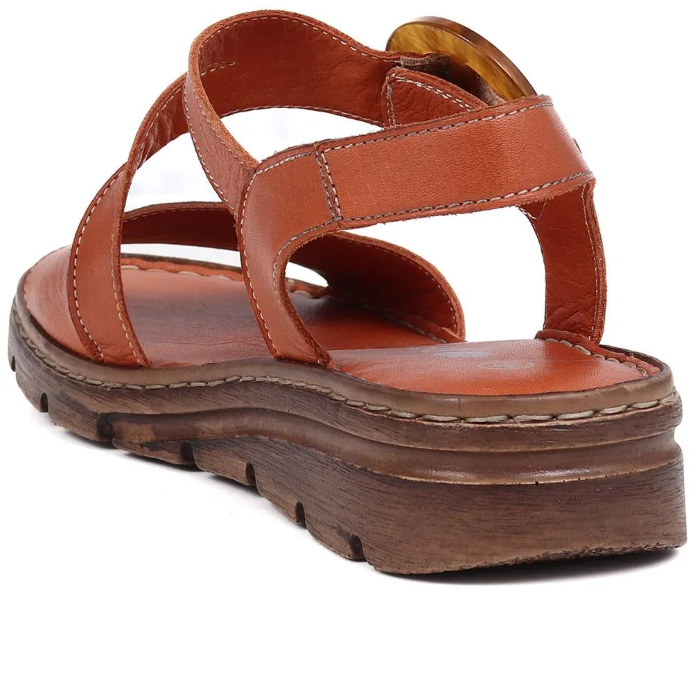 Adjustable Leather Sandals  - LUCK39017 / 326 151