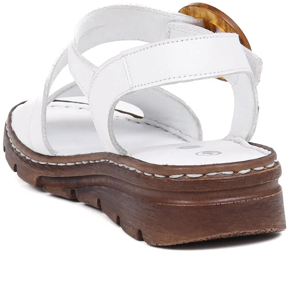Adjustable Leather Sandals  - LUCK39017 / 326 151