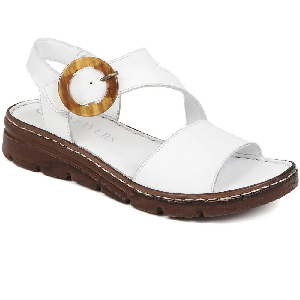 Adjustable Leather Sandals  - LUCK39017 / 326 151