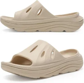 ARISIC Recovery Slides Sandals for Women Plantar Fasciitis Thick Cushion Orthotic Men Athletic Slides Lightweight Comfort Women Cloud Slippers Arch Support of Indoor Outdoor