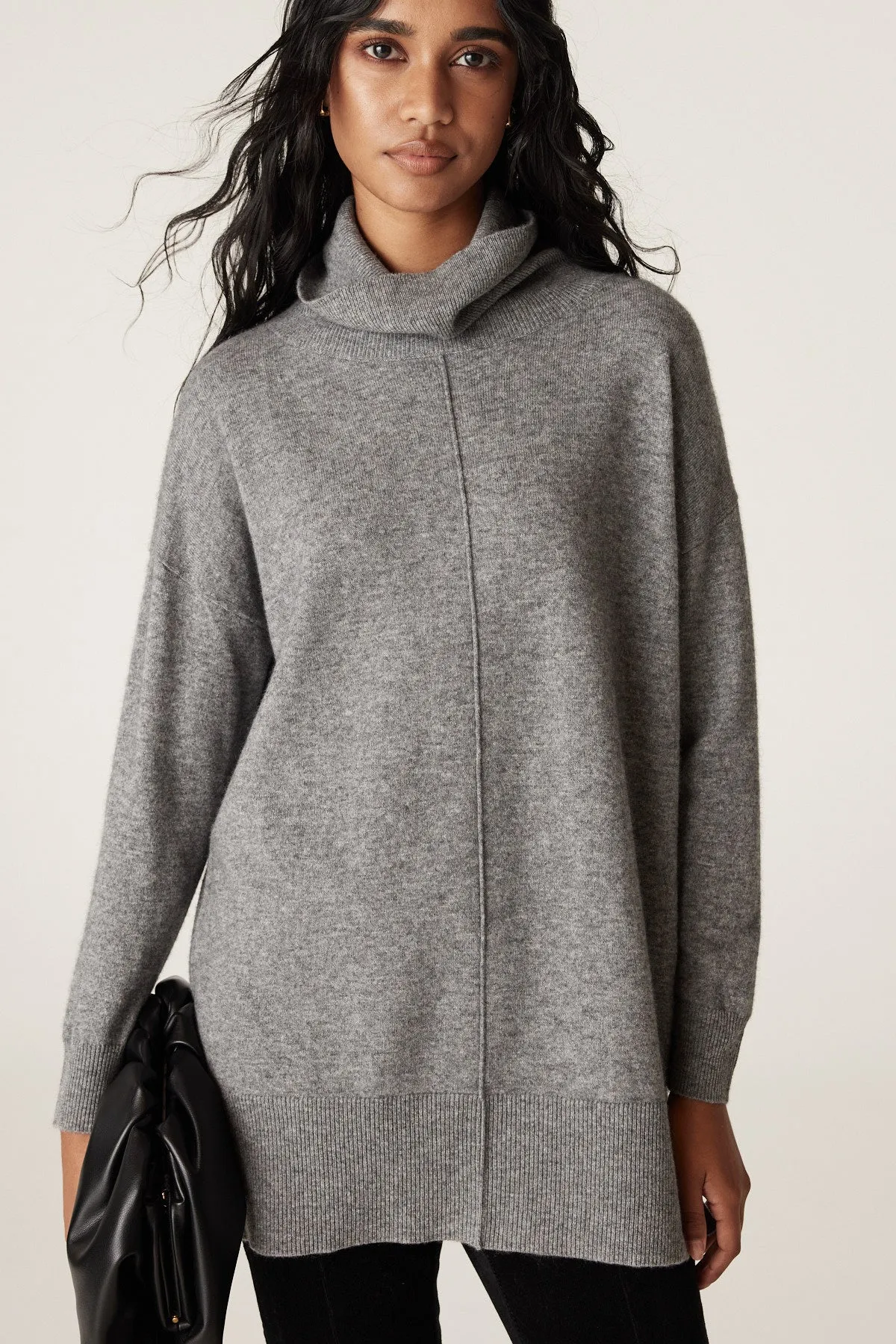 Cashwool Oversized Jumper - Grey