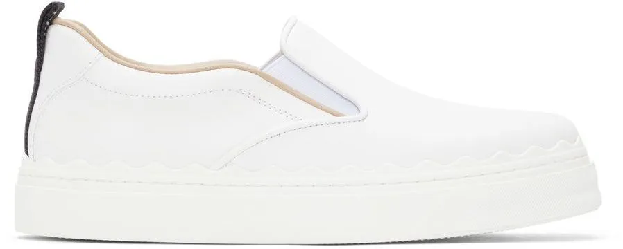 ChloÃ© White Lauren Slip-On Sneakers