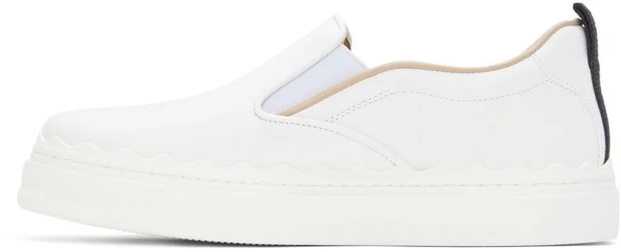 ChloÃ© White Lauren Slip-On Sneakers
