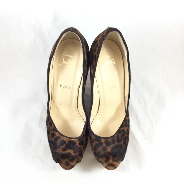 Christian Louboutin Leopard Wedges. Size 39.5