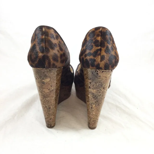 Christian Louboutin Leopard Wedges. Size 39.5