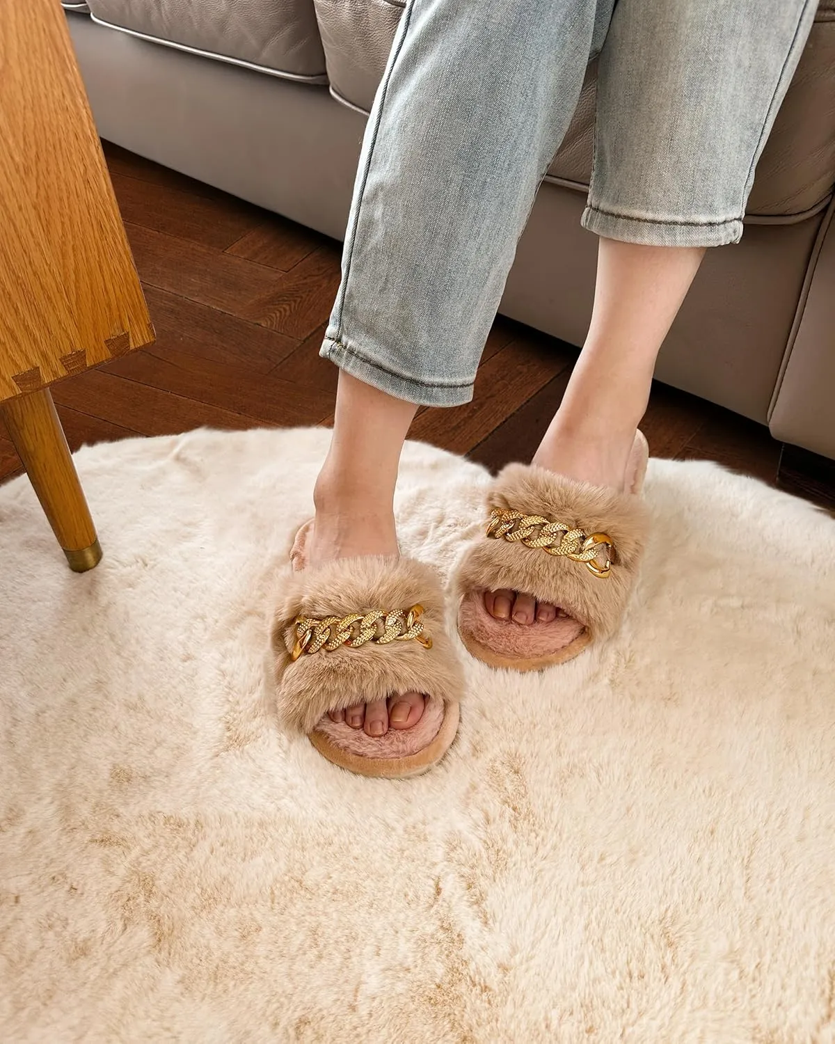 Cozy Fuzzy Fluffy Slippers - Memory Foam Indoor & Outdoor, Perfect Gifts for Women
