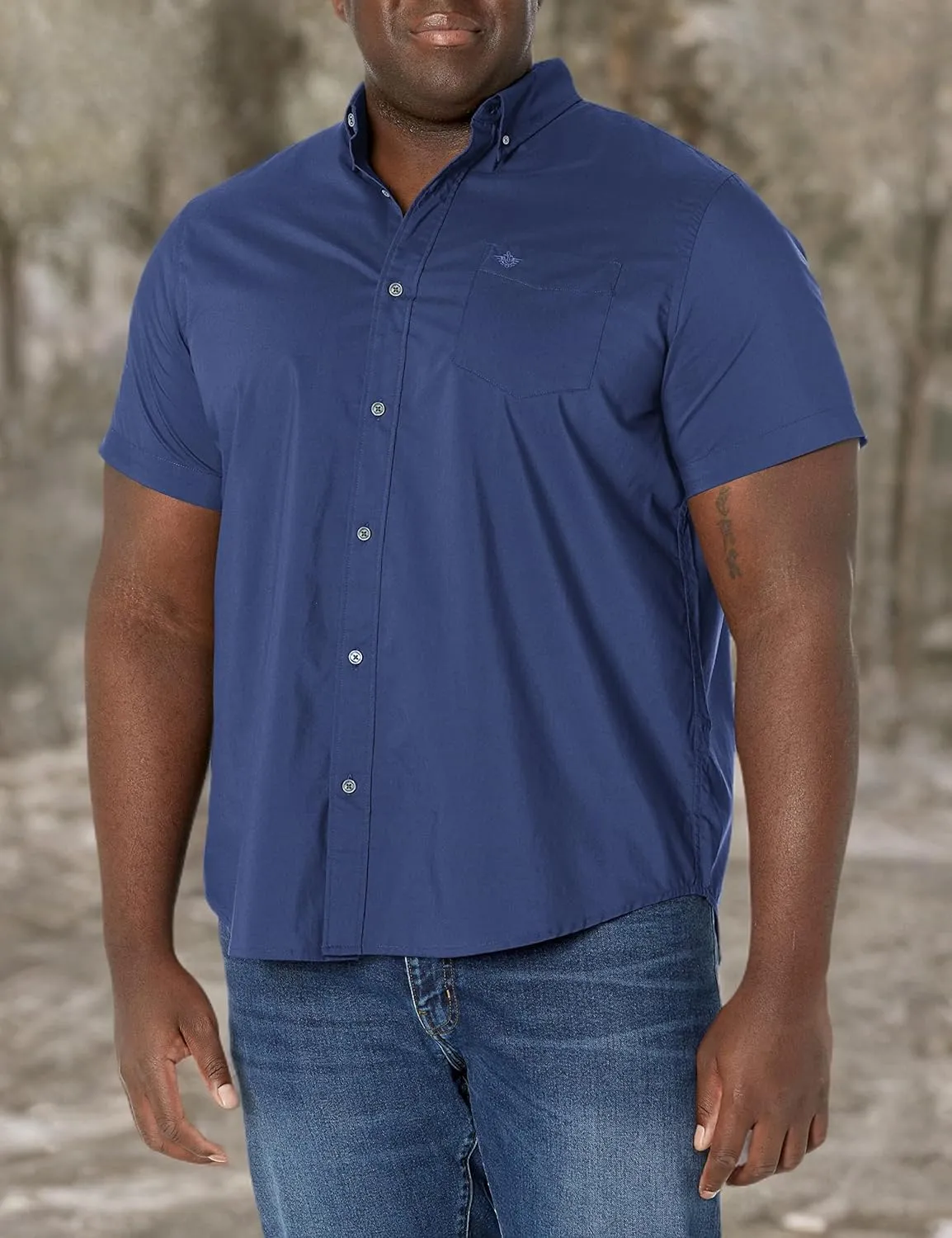 Dockers Men's Classic Fit Short Sleeve Signature Comfort Flex Shirt (Standard and Big & Tall)