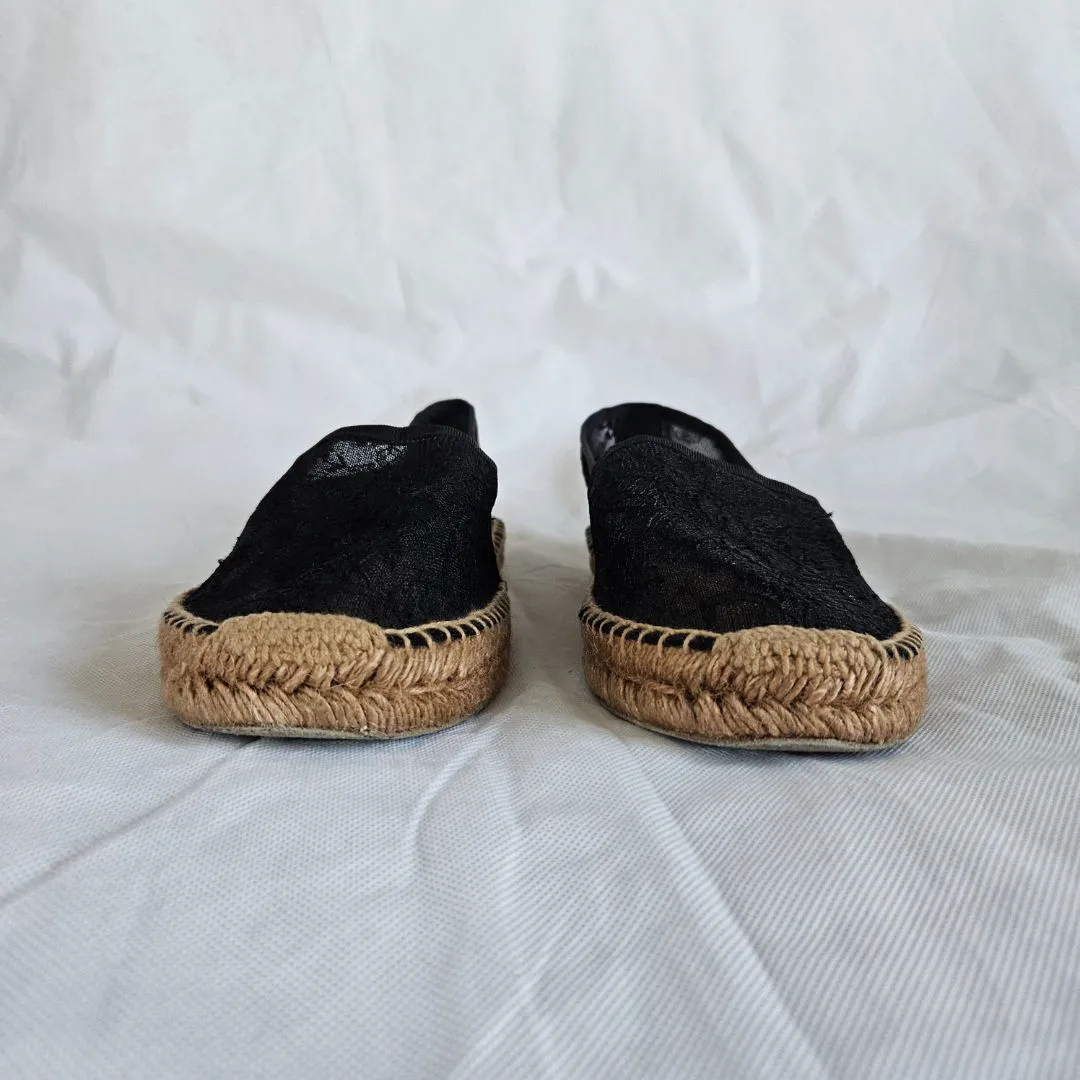Dolce & Gabanna black lace espadrilles, 40