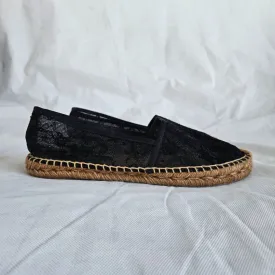 Dolce & Gabanna black lace espadrilles, 40