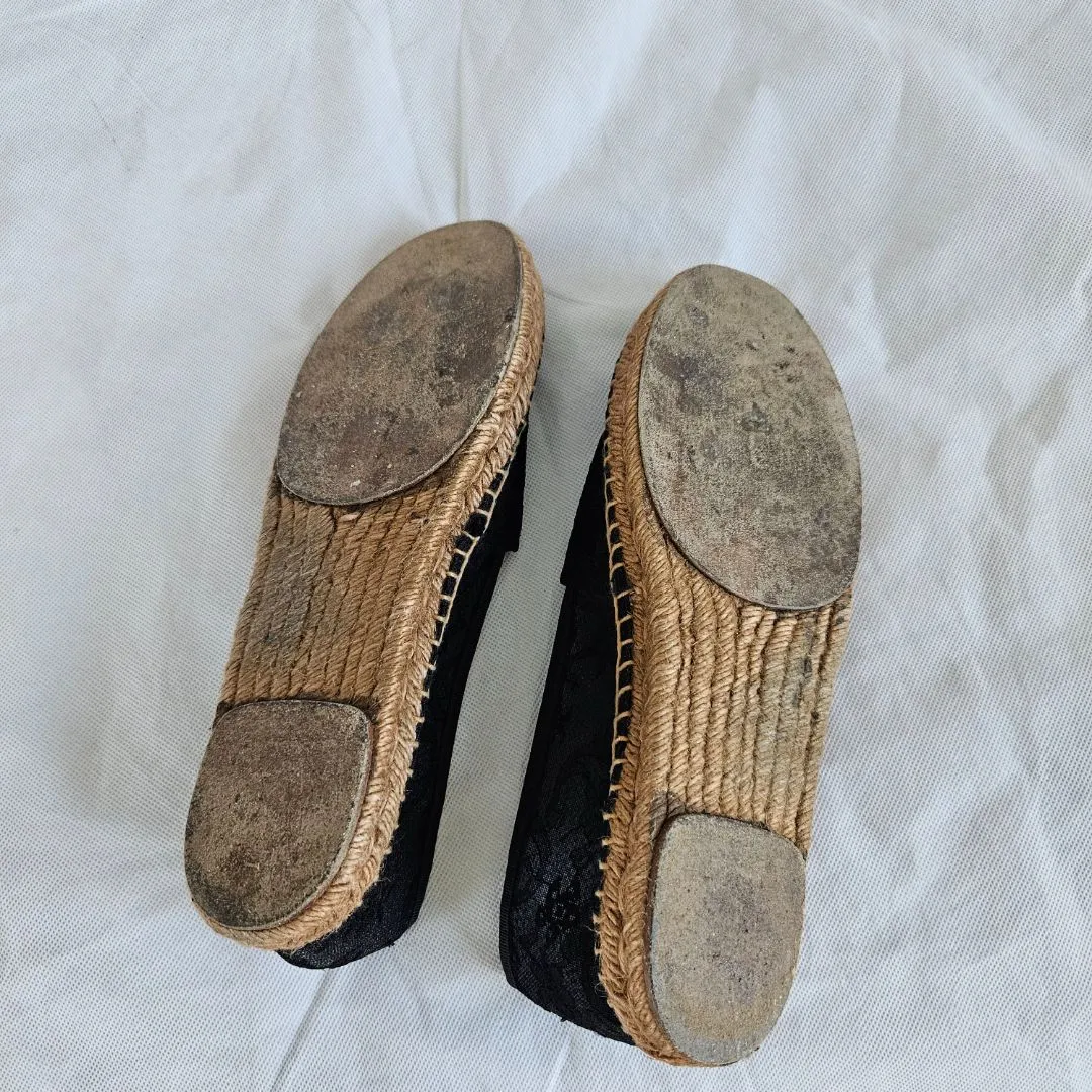 Dolce & Gabanna black lace espadrilles, 40