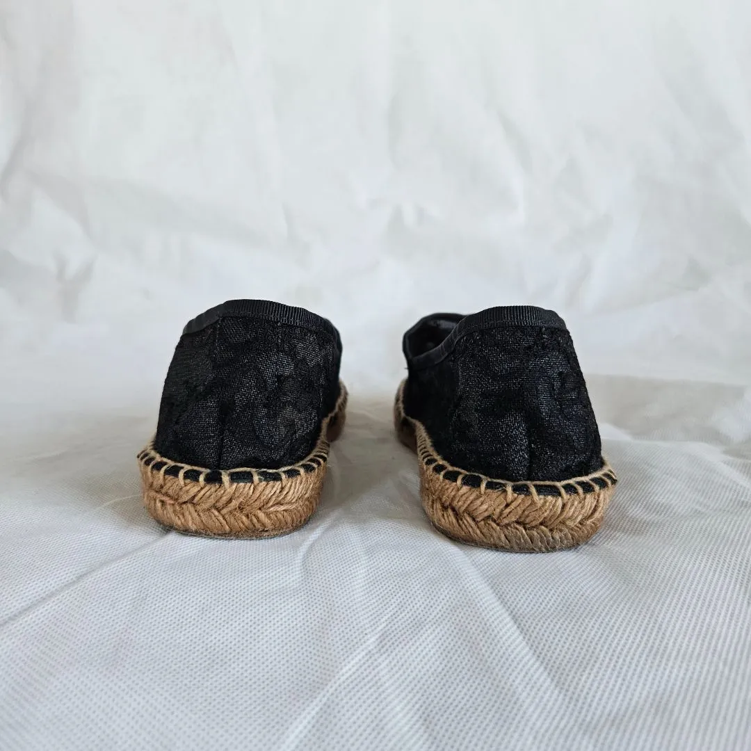 Dolce & Gabanna black lace espadrilles, 40