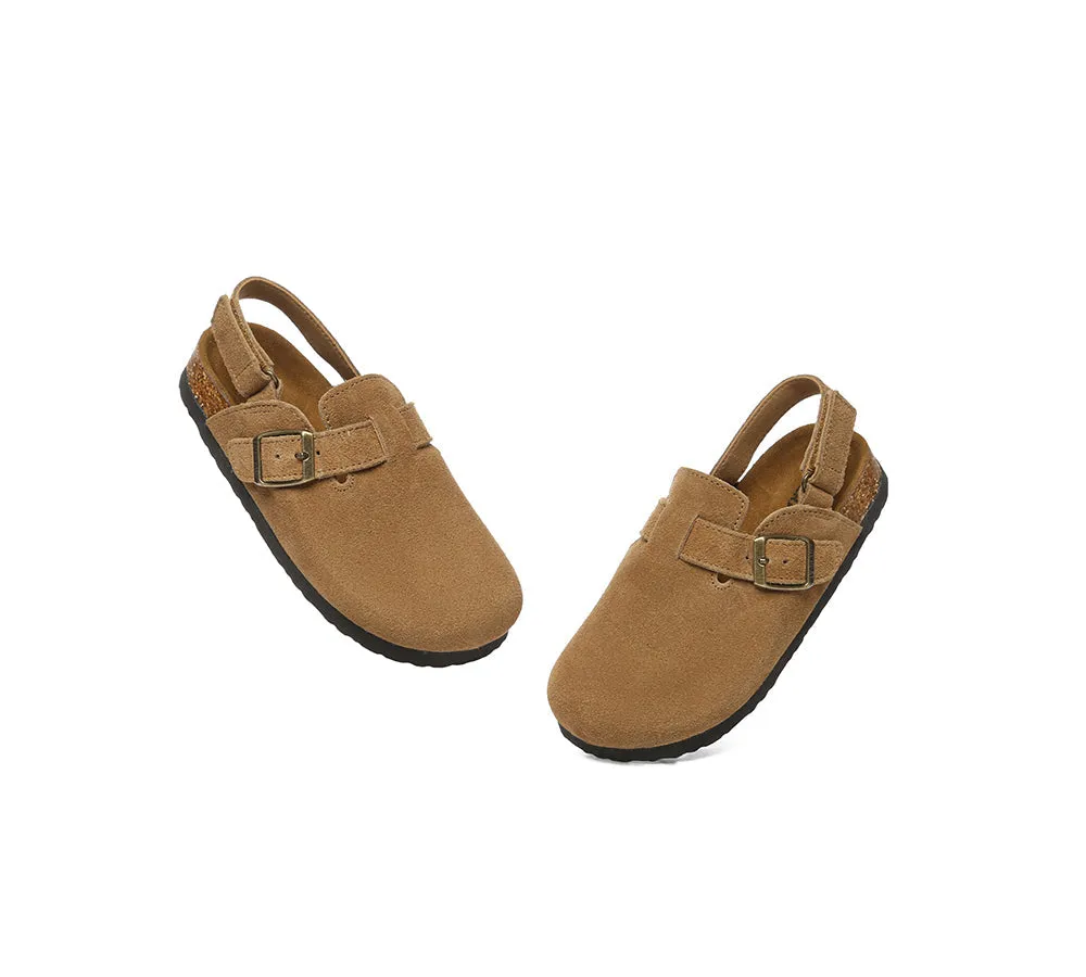 EVERAU® Kids Adjustable Buckle Straps Slingback Flat Clog Sandals