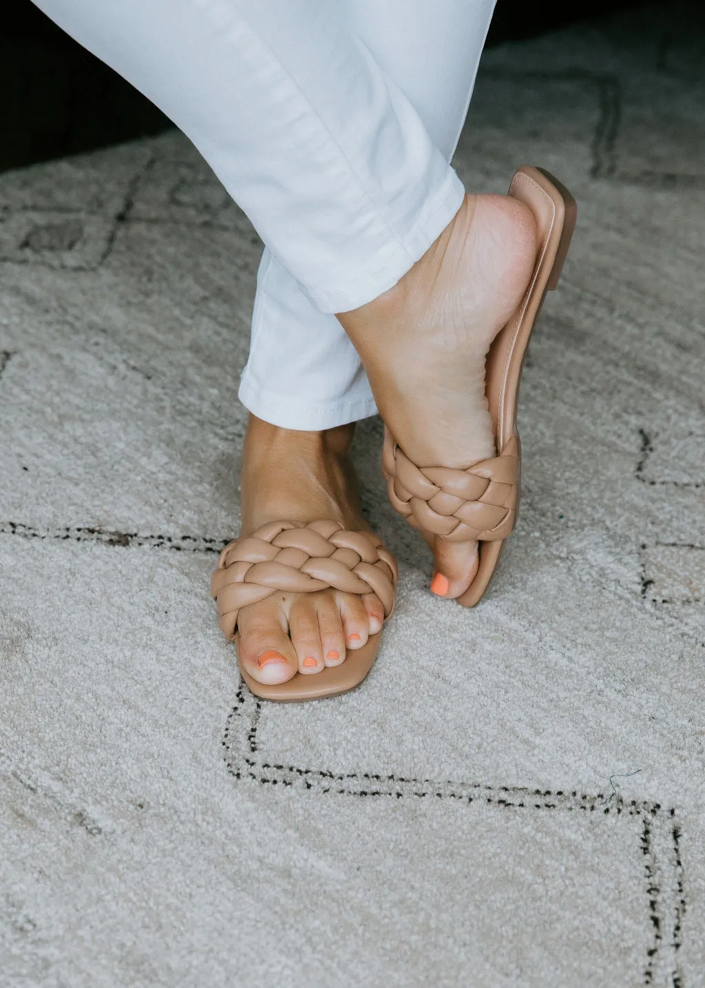 Fiona Faux Leather Braided Sandal FINAL SALE