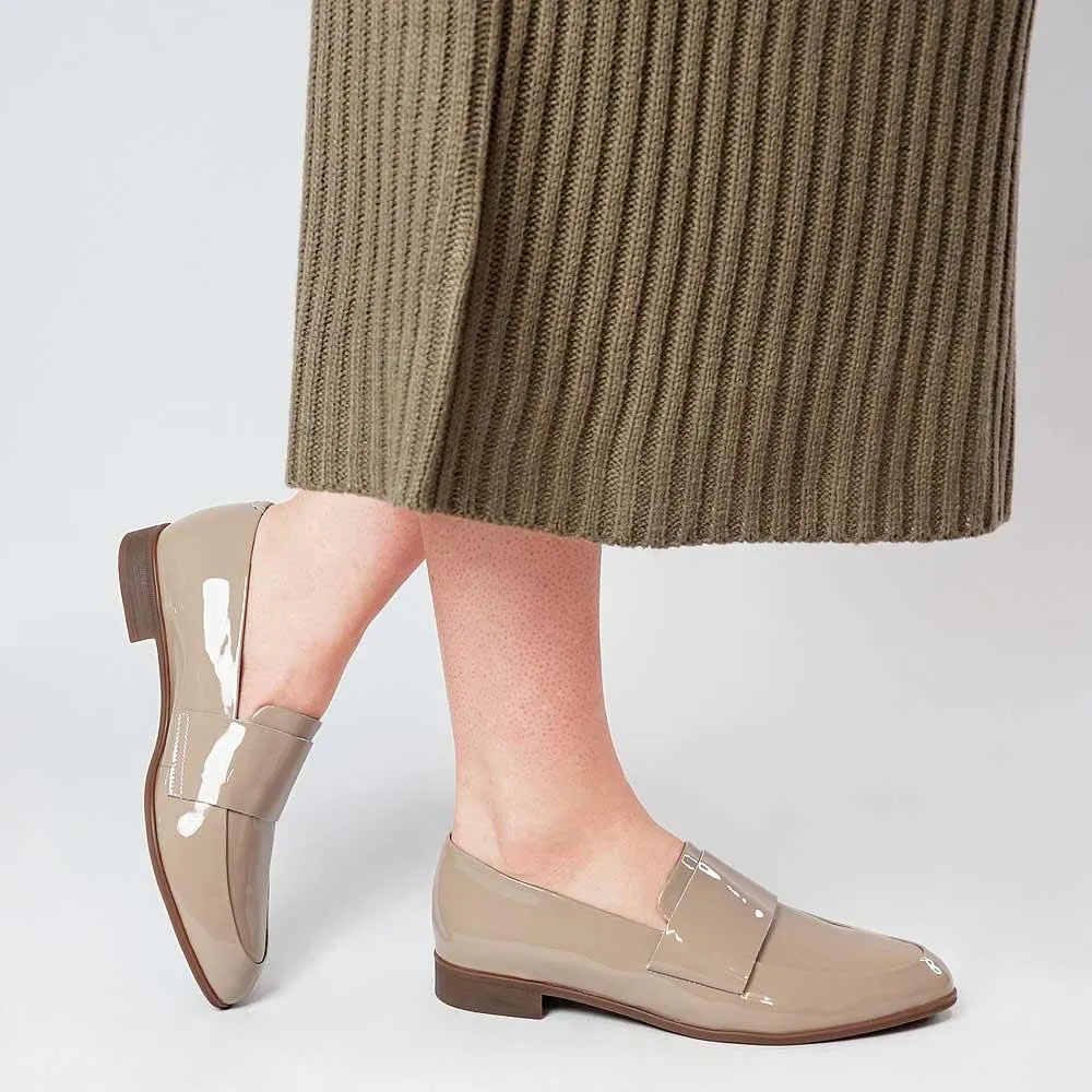 Gabrian Dark Cafe Patent Leather Loafers