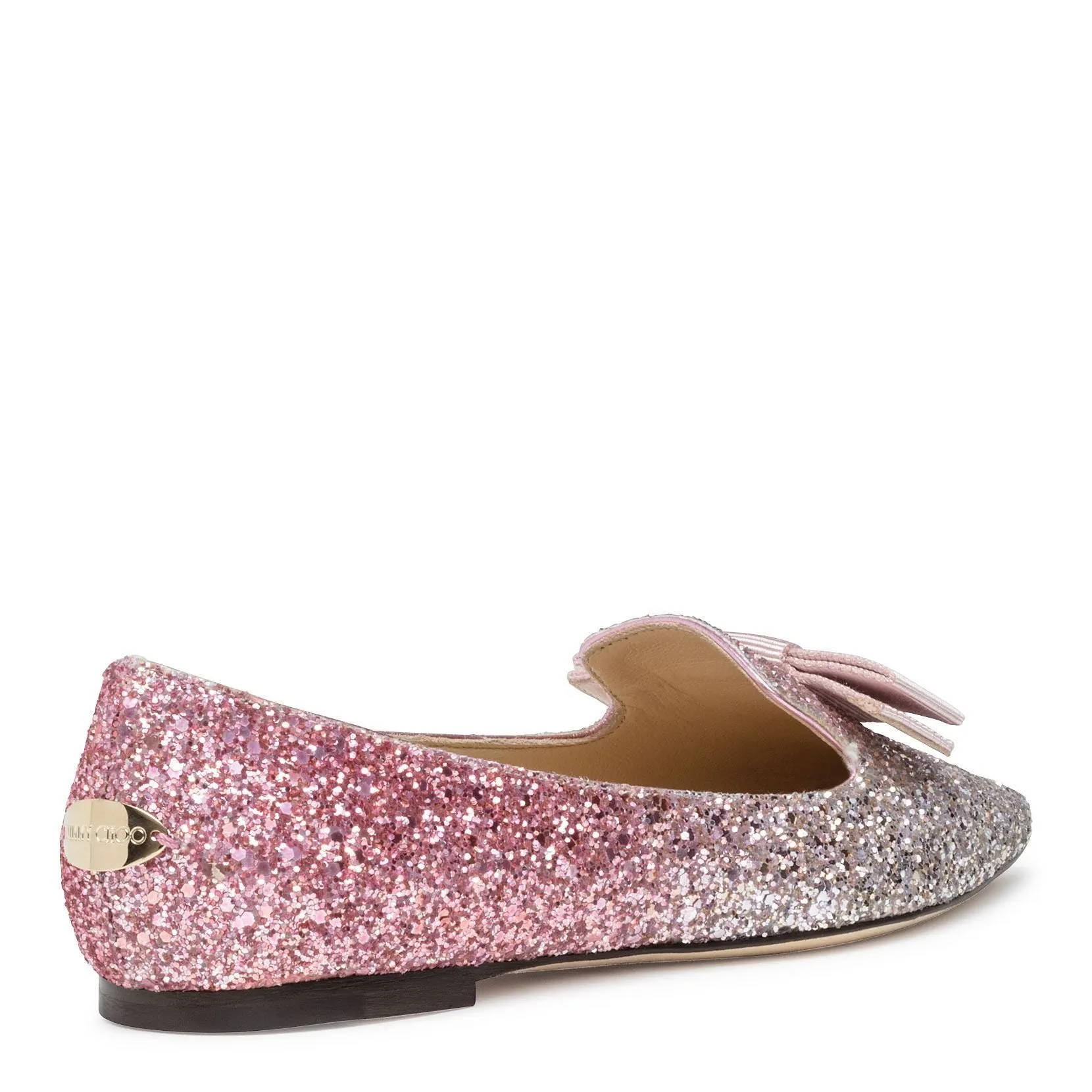 Gala silver pink glitter flats