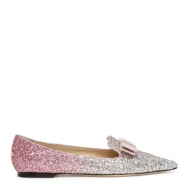 Gala silver pink glitter flats