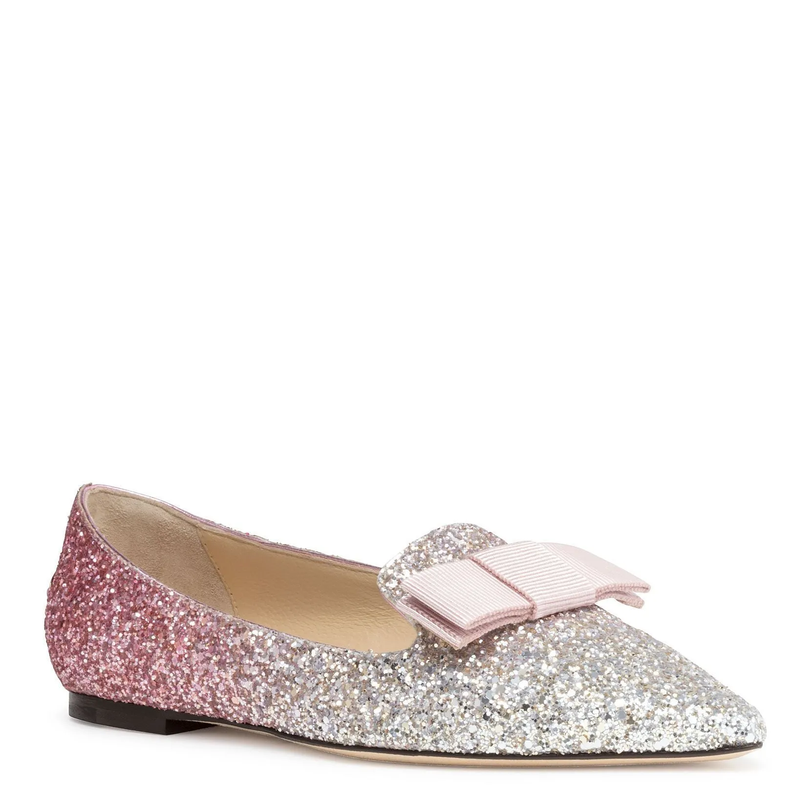 Gala silver pink glitter flats
