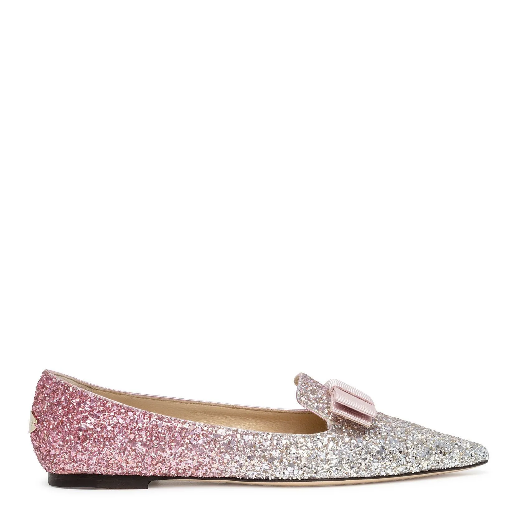 Gala silver pink glitter flats