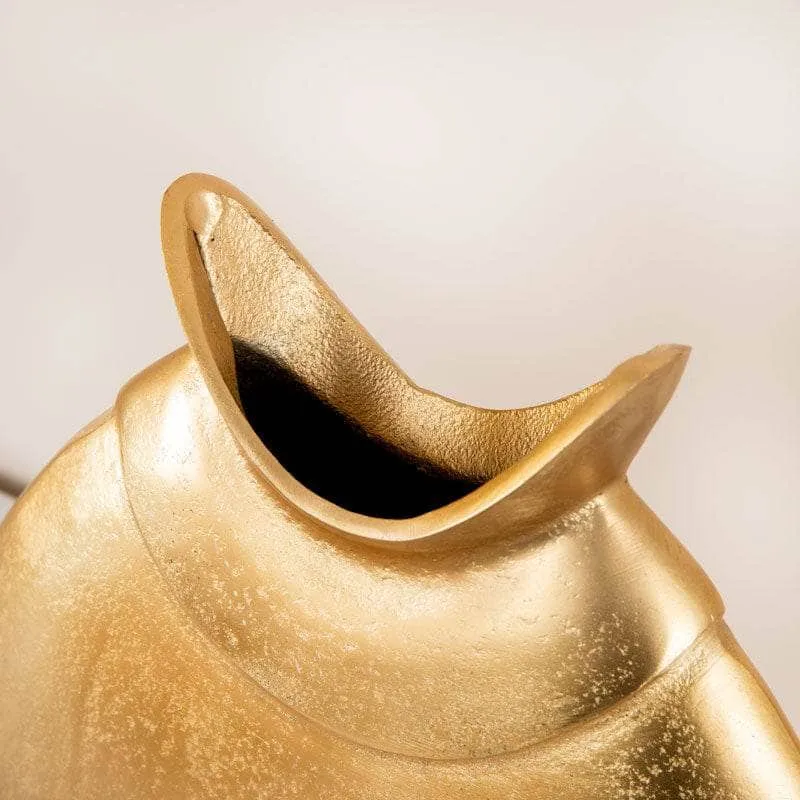 Gold Metal Vase - 32cm