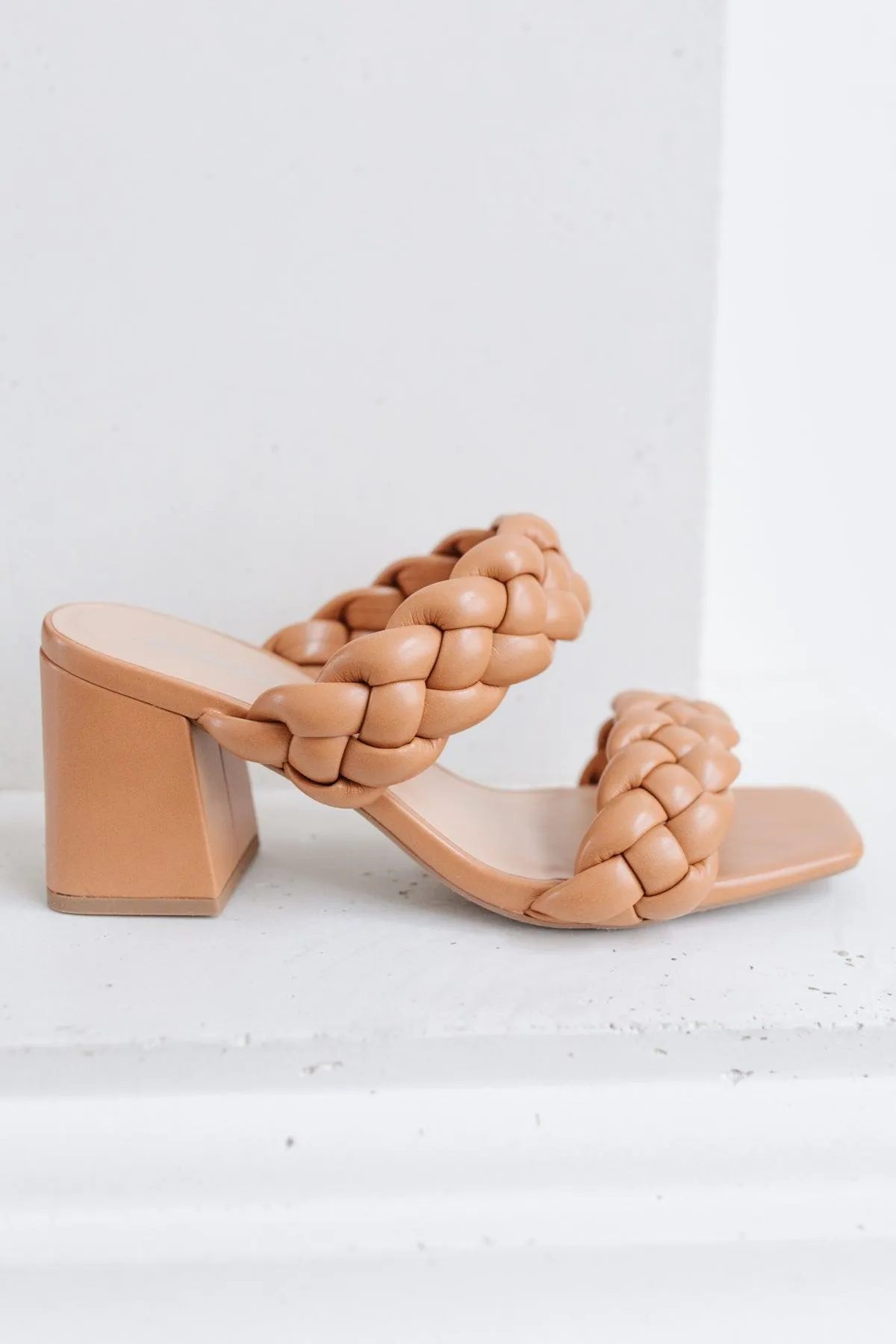 Hazel Blues® | Maya Braided Heels in Tan