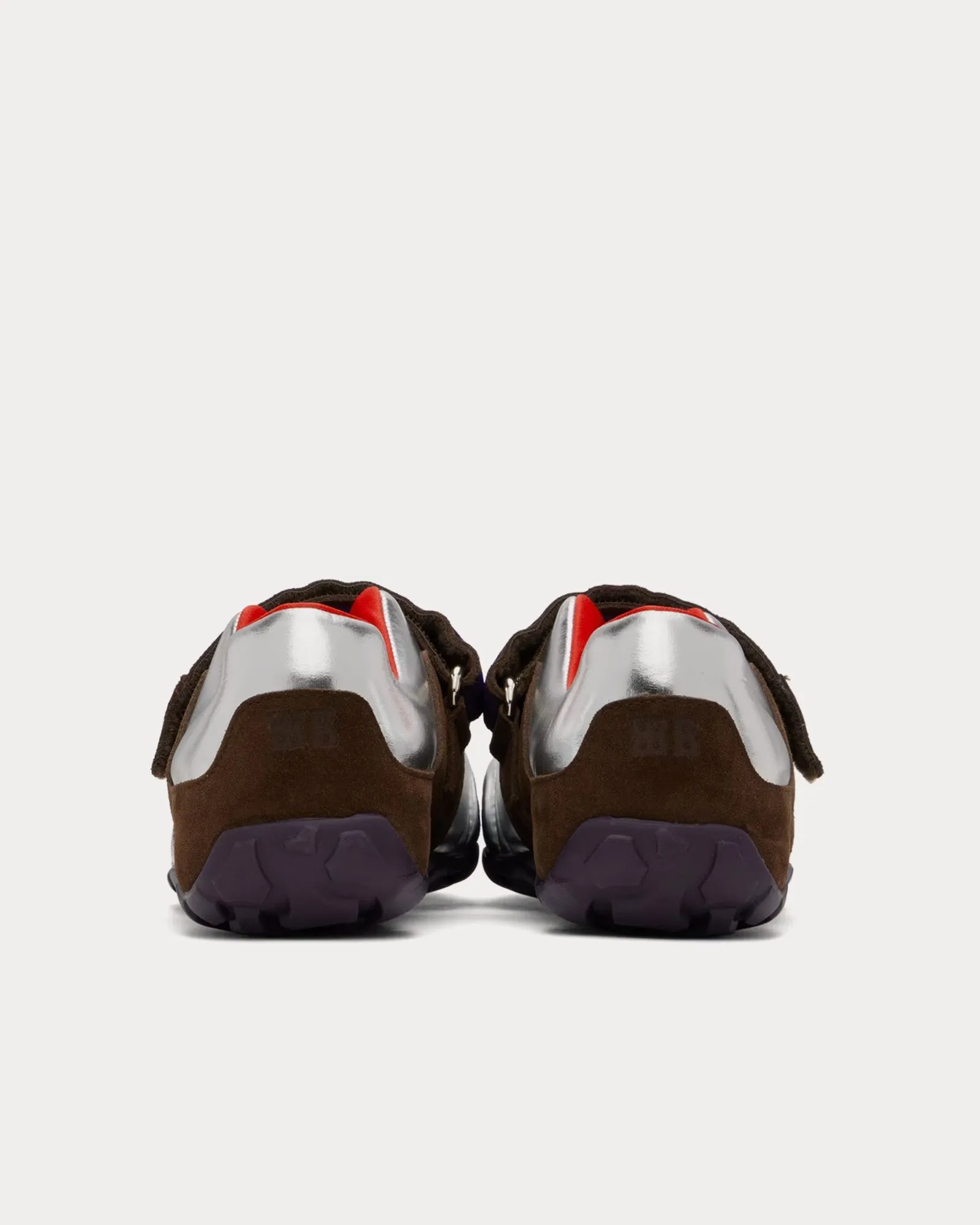 Jewel Strap Brown / Silver Slip On Sneakers