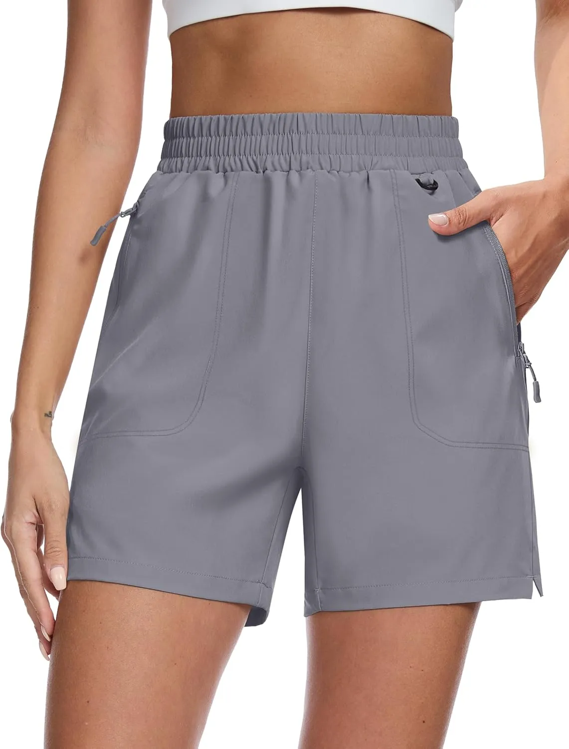 MAGCOMSEN Women's 5" Hiking Cargo Shorts UPF 50  Quick Dry Lightweight Golf Athletic Casual Summer Shorts with Pockets