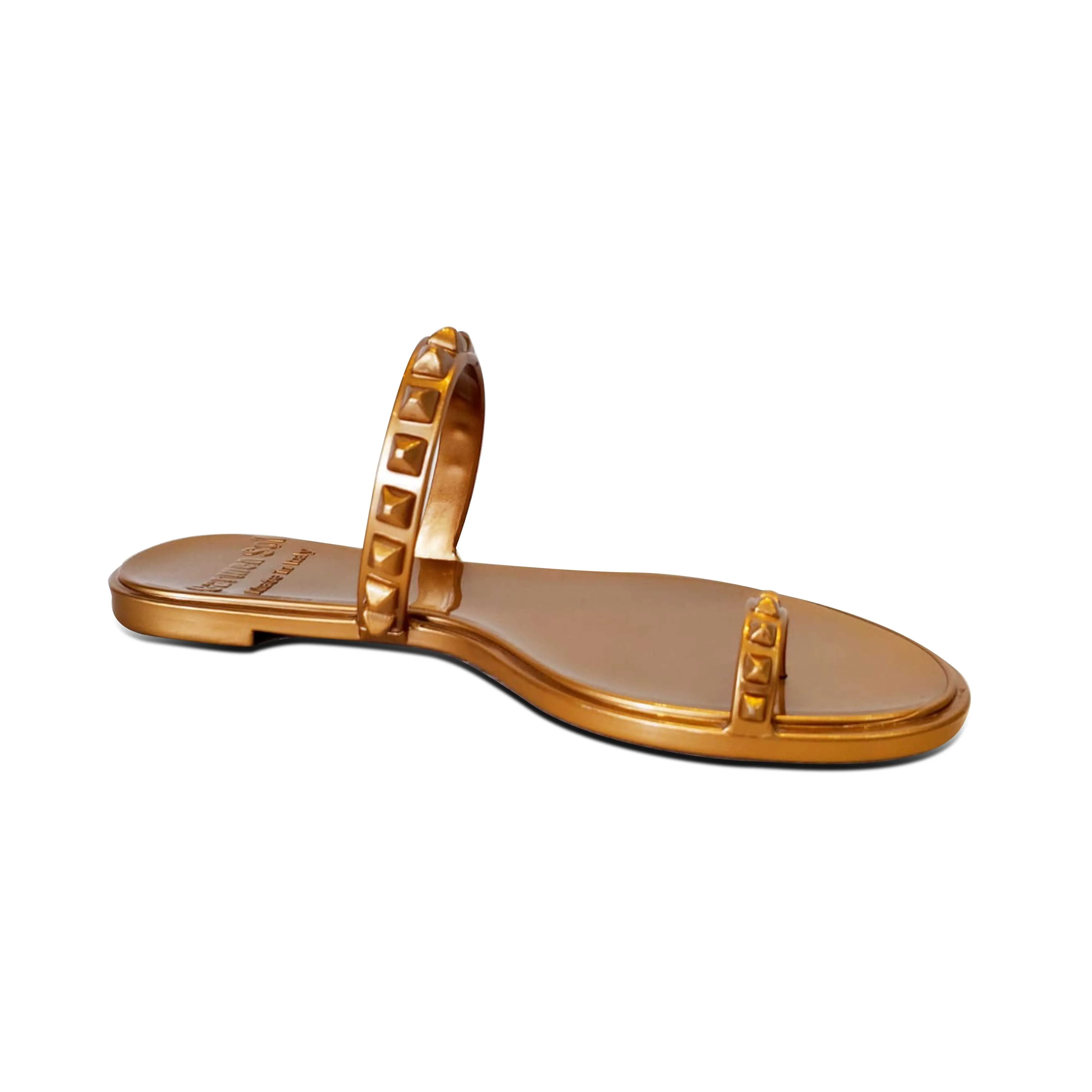 Maria Flat Jelly Sandals - Metallic Jelly