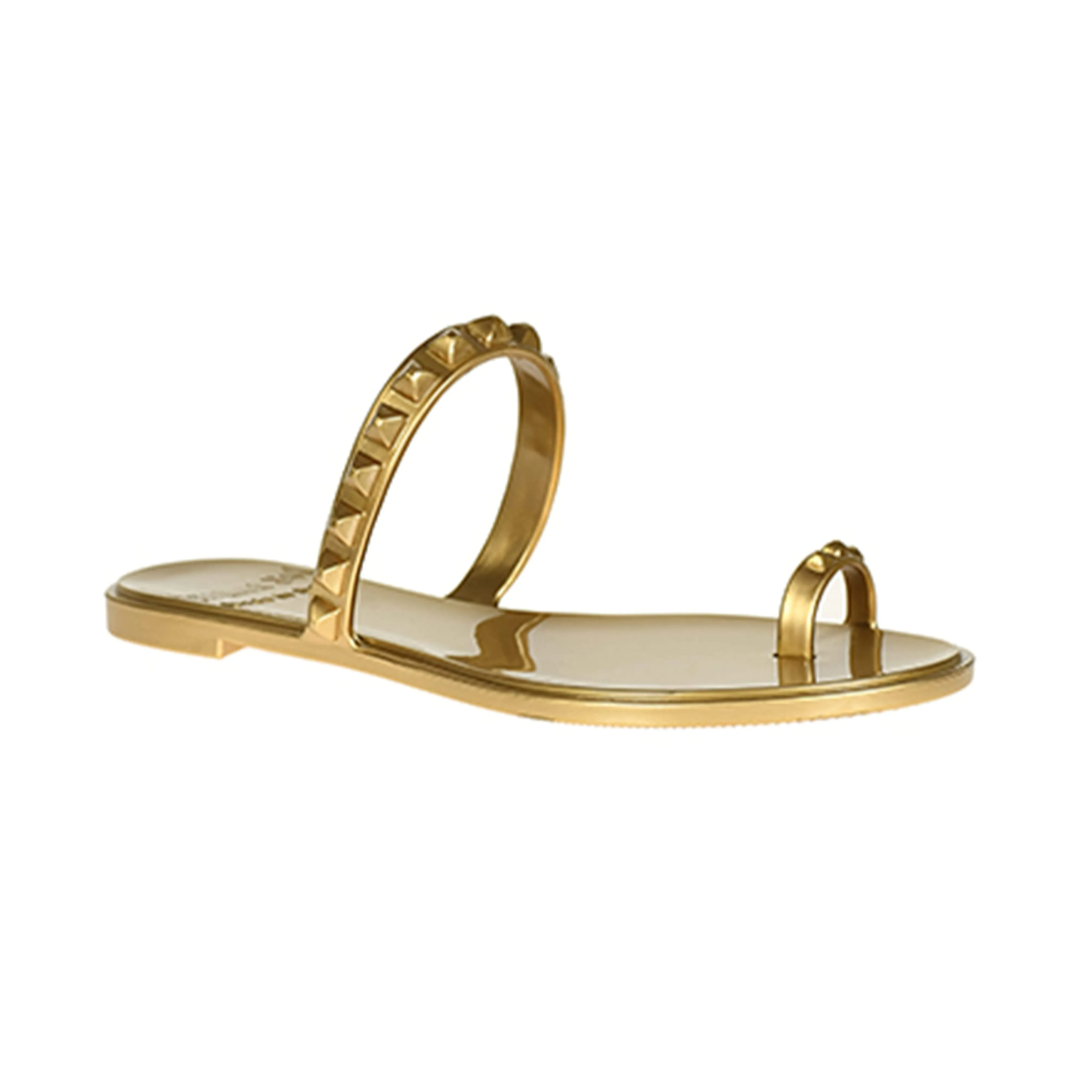 Maria Flat Jelly Sandals - Metallic Jelly