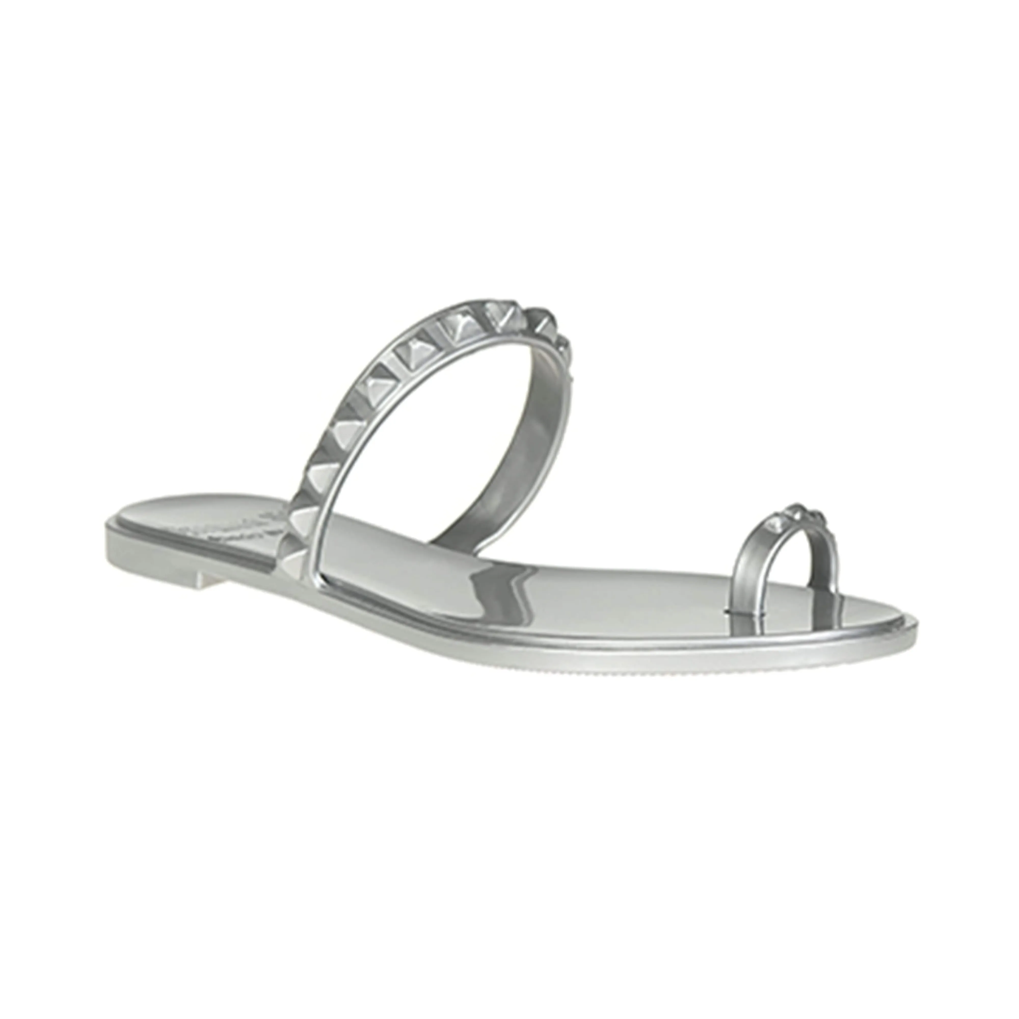 Maria Flat Jelly Sandals - Metallic Jelly