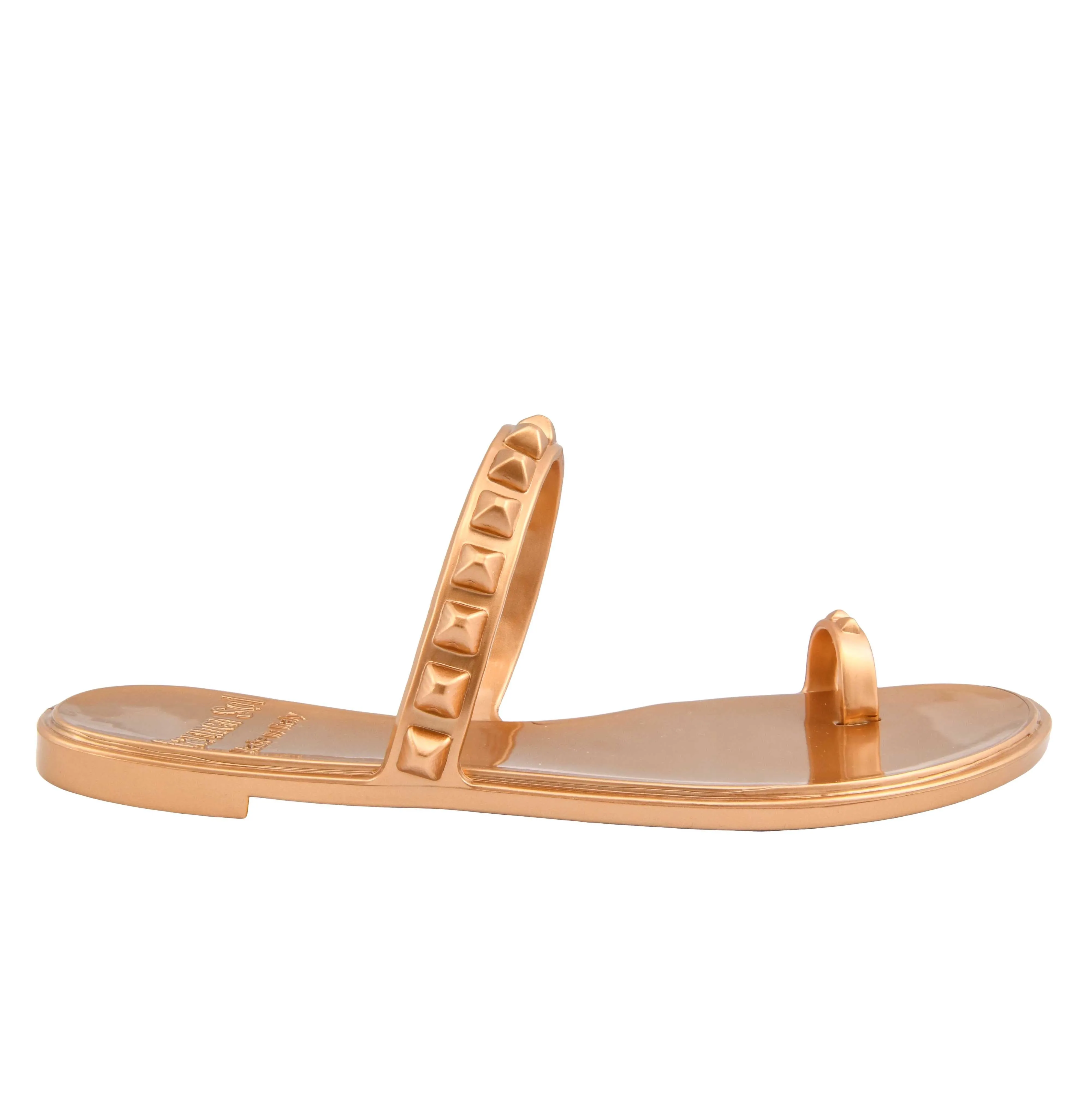Maria Flat Jelly Sandals - Metallic Jelly