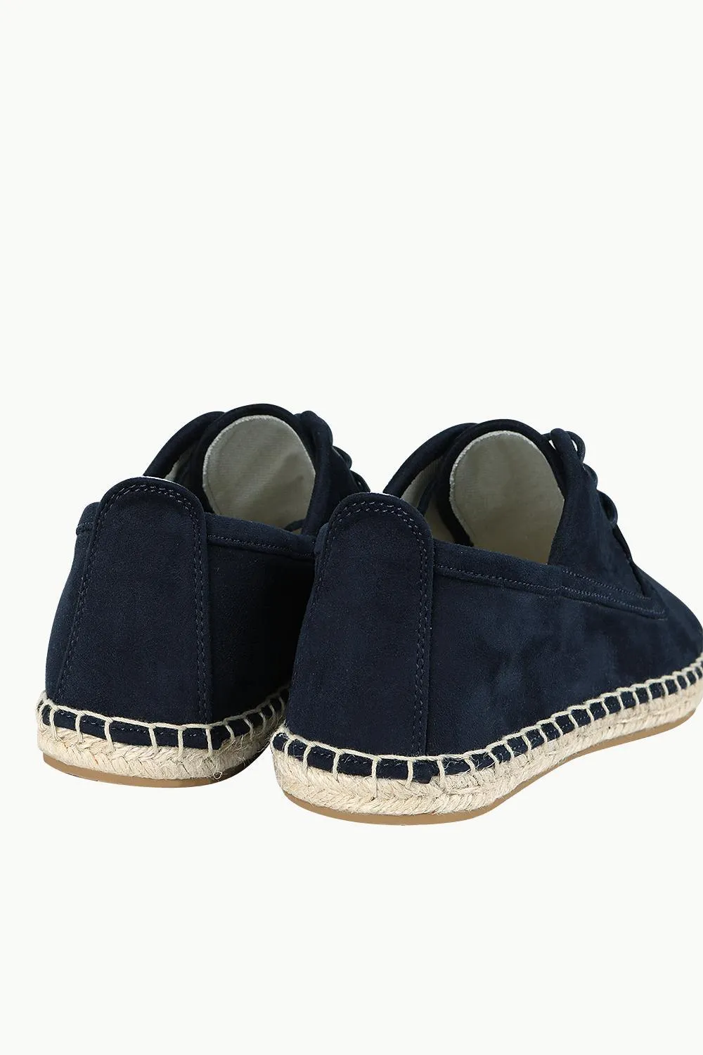 Men's Midnight Navy Suede Lace Up Espadrilles