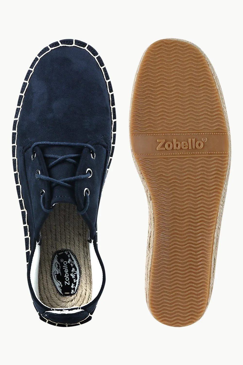 Men's Midnight Navy Suede Lace Up Espadrilles