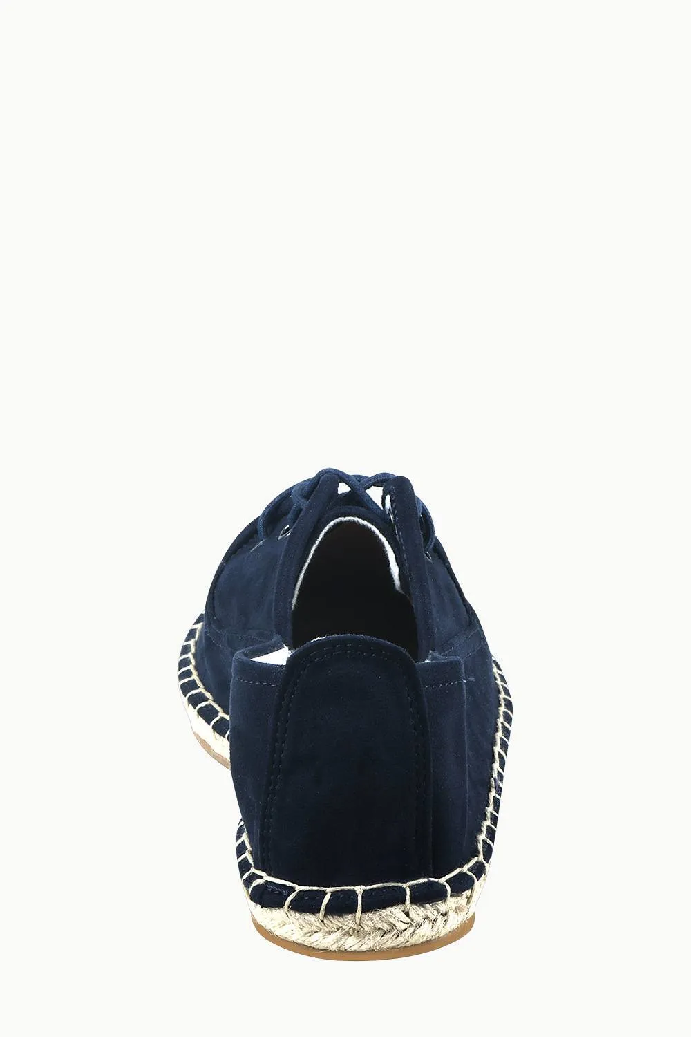 Men's Midnight Navy Suede Lace Up Espadrilles