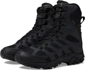 Merrell Mens Moab 3 8 Zip Tactical Waterproof Boots, Durable & Comfortable Coated Leather Combat Hiking Shoes