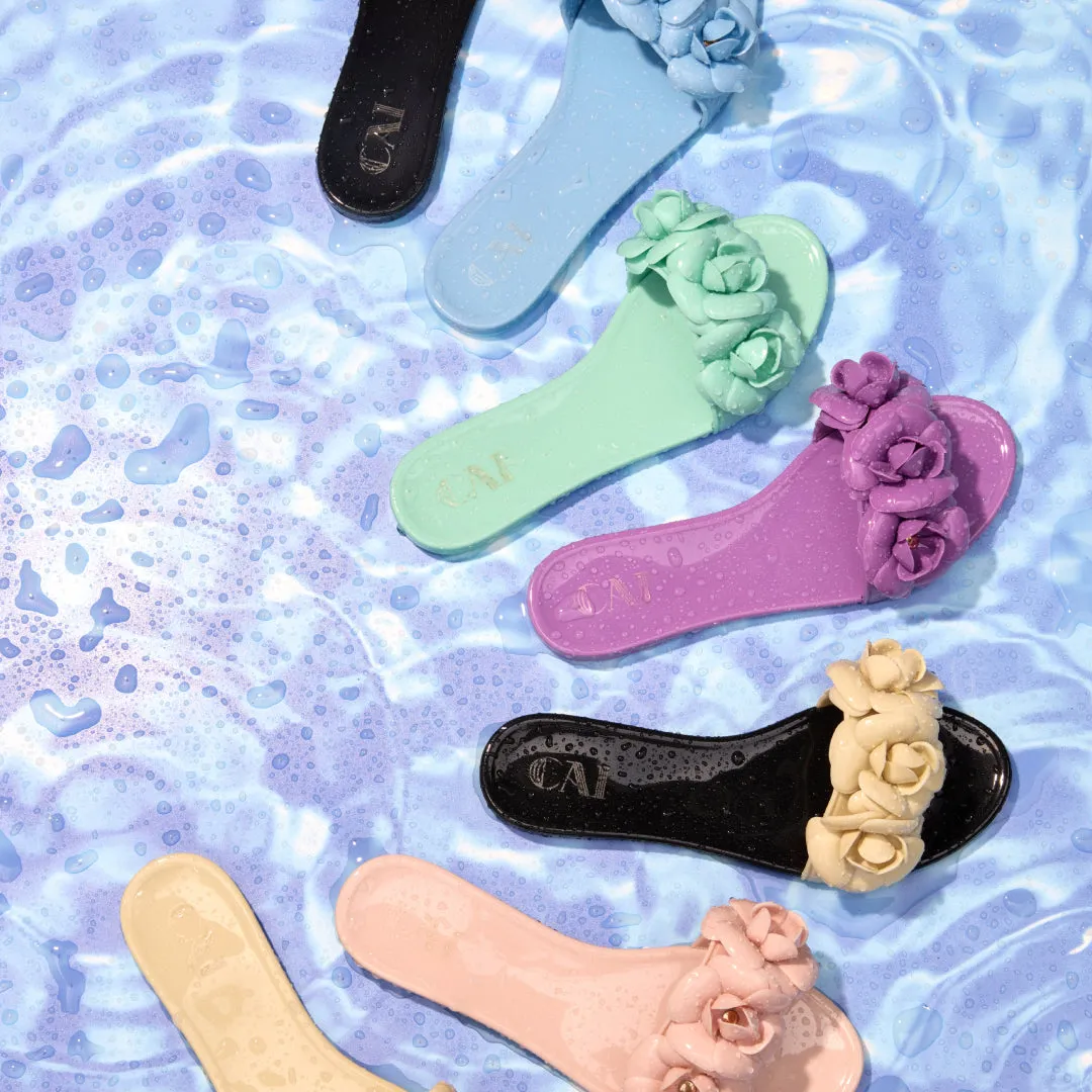 Midnight Bloom Flats