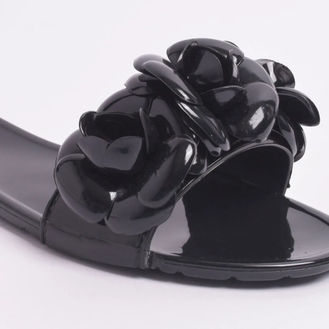 Midnight Bloom Flats