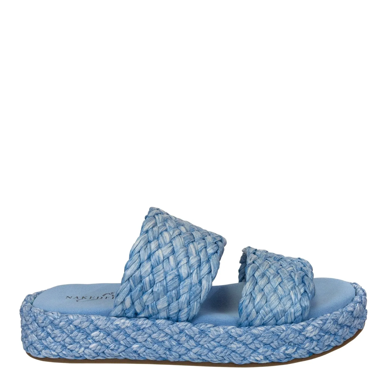 Naked Feet: SANTORINI in LIGHT BLUE Espadrille Sandals