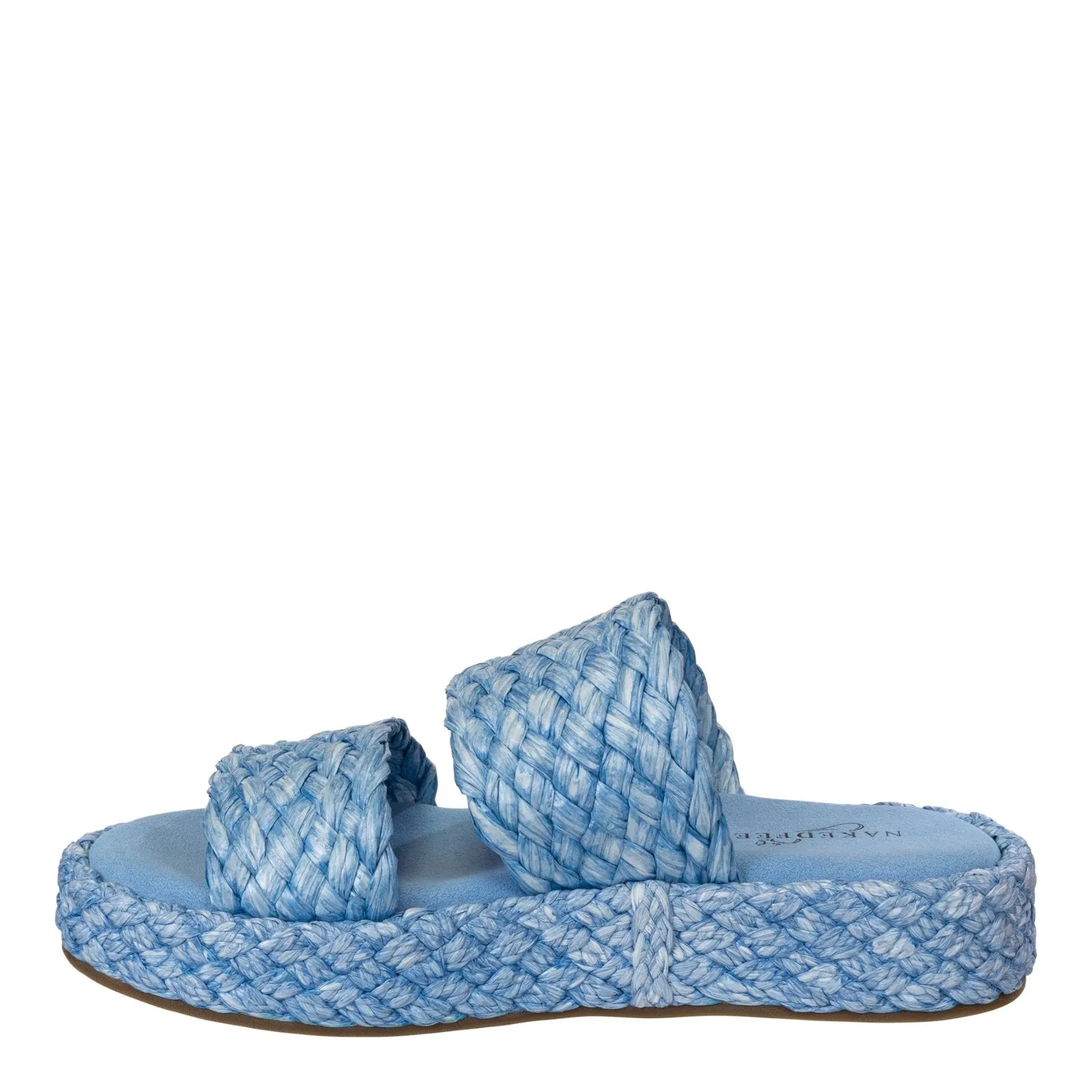 Naked Feet: SANTORINI in LIGHT BLUE Espadrille Sandals