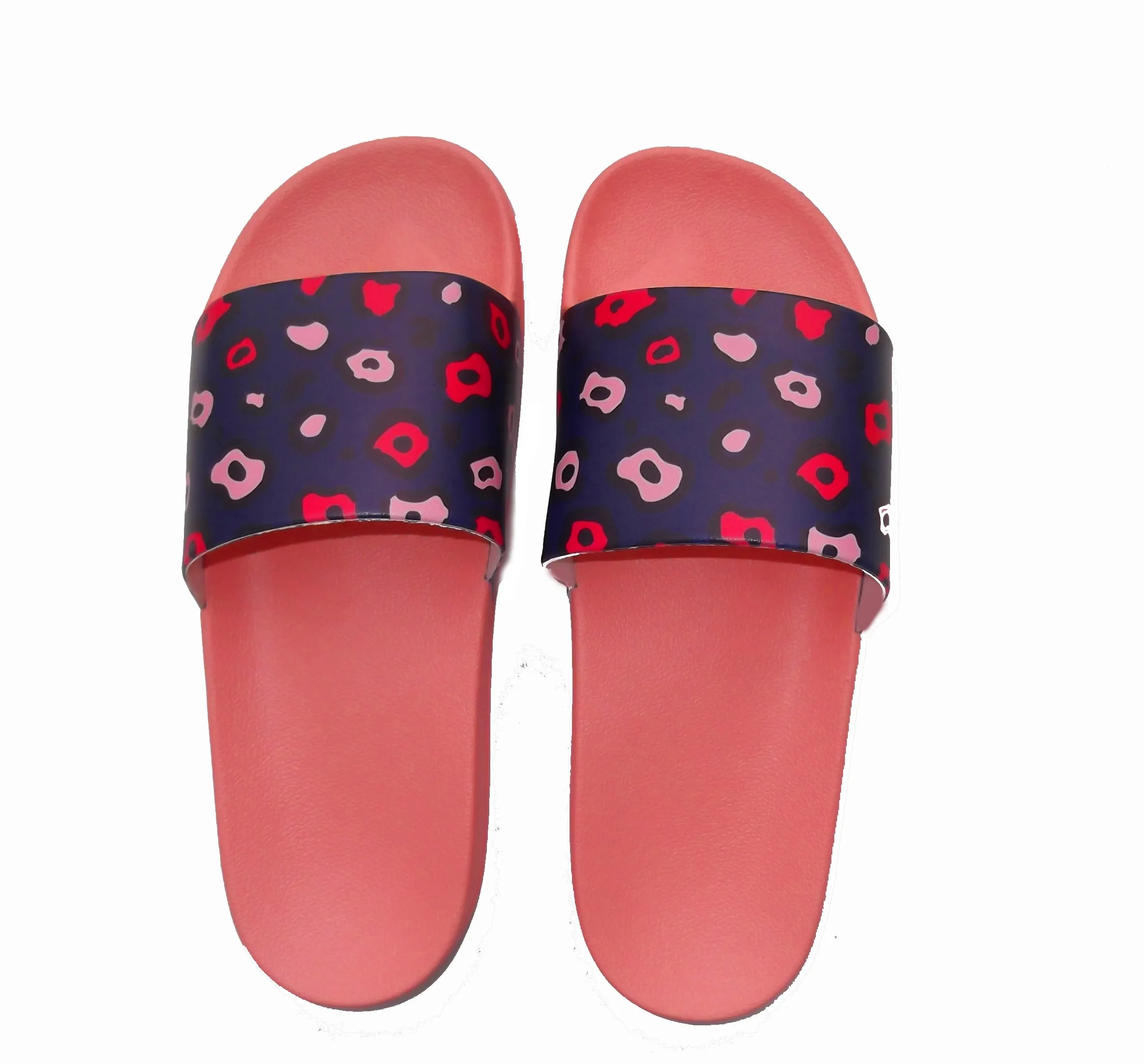 Navy Leopard Slide Sandals- sale!