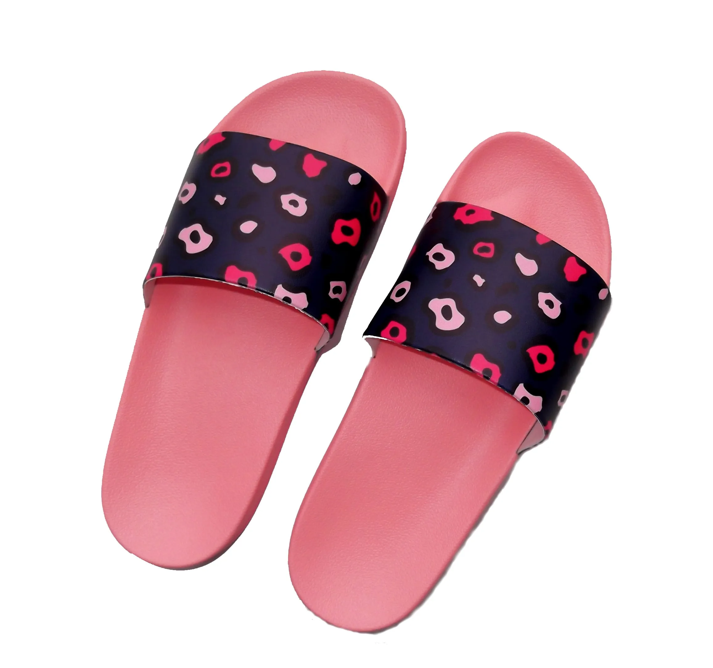 Navy Leopard Slide Sandals- sale!