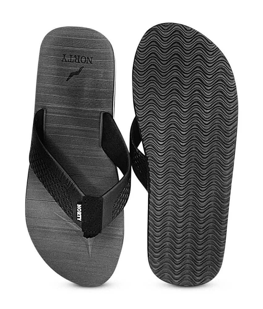 Norty MEN'S 8-13 SANDALS BLACK GREY   11124