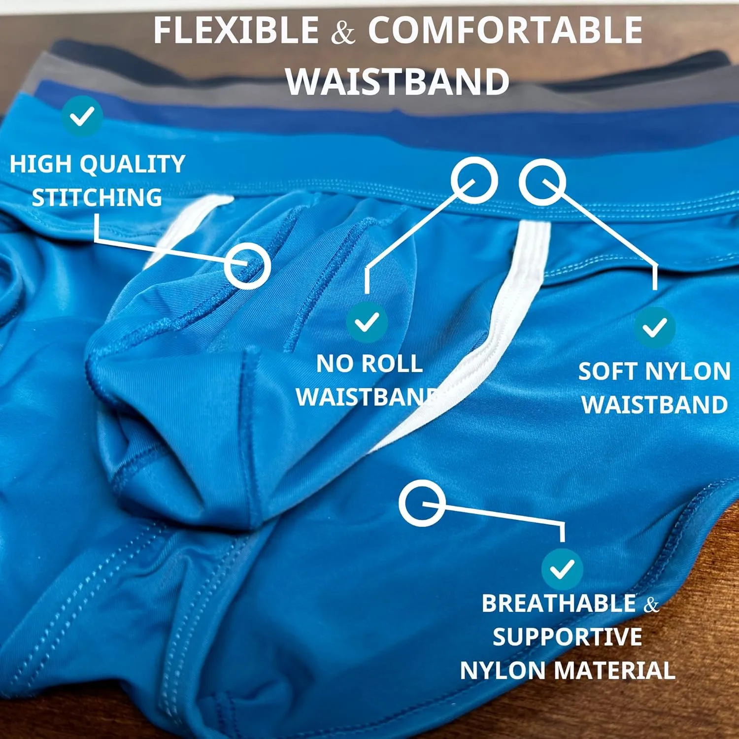 Real Men Bulge Enhancing Pouch Underwear for Men ?C 1 and 4 Pack Set - Nylon Sports Briefs ABCD Pouch