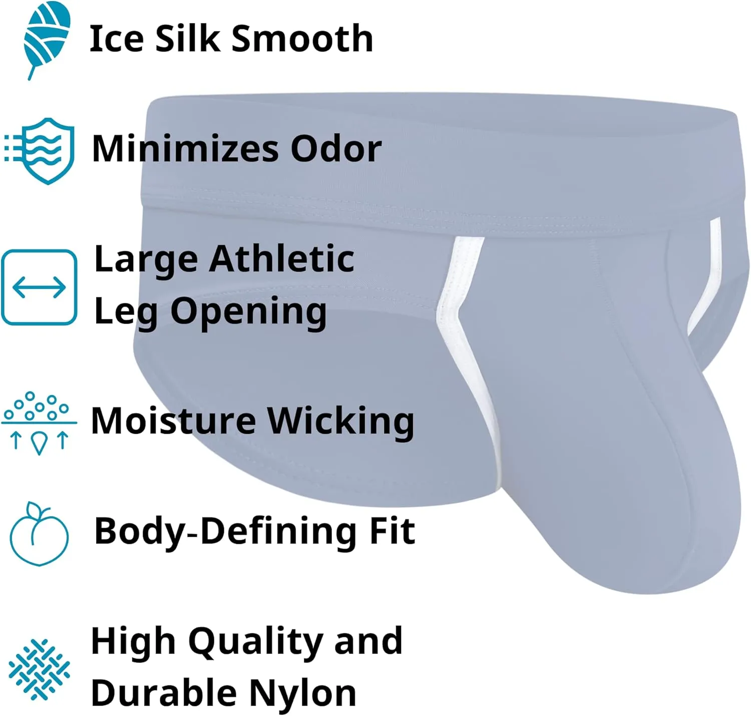 Real Men Bulge Enhancing Pouch Underwear for Men ?C 1 and 4 Pack Set - Nylon Sports Briefs ABCD Pouch
