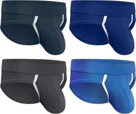 Real Men Bulge Enhancing Pouch Underwear for Men ?C 1 and 4 Pack Set - Nylon Sports Briefs ABCD Pouch