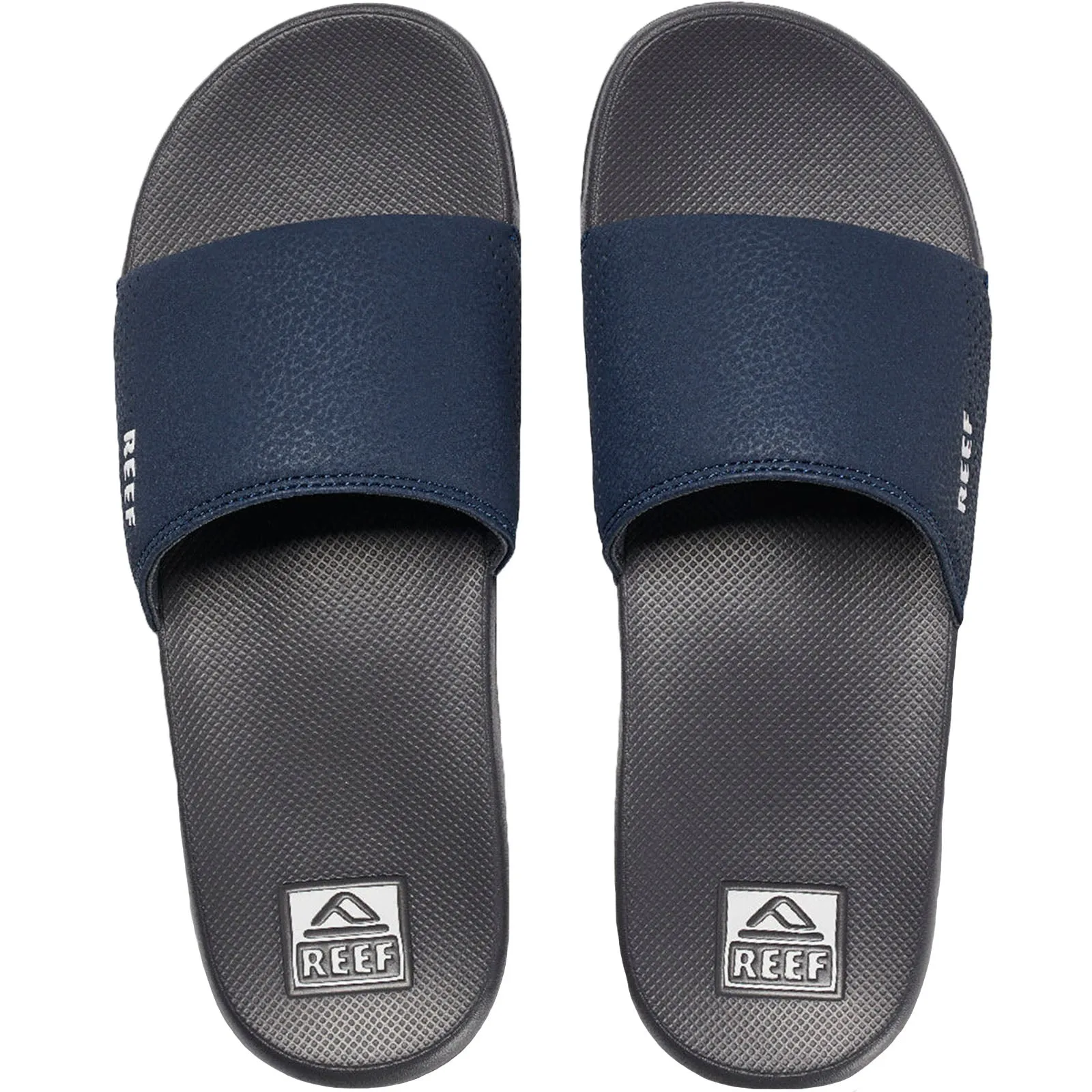 Reef Mens One Summer Beach Pool Sliders - Navy/White