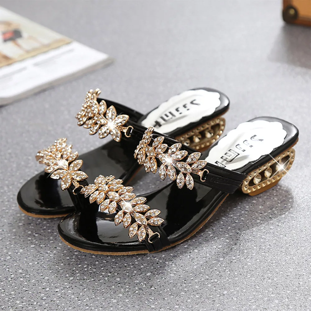 Rhinestone Outdoor Flip-Flops